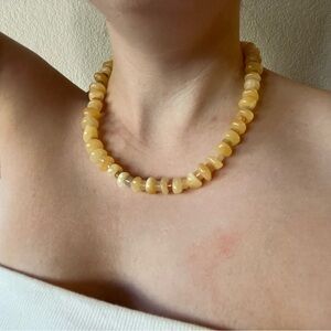 yellow jade necklace